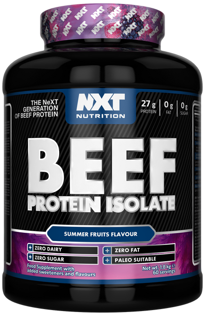 NXT Nutrition Beef Protein Isolate 1.8kg | 90g Protein Per 100g | 29 Flavours