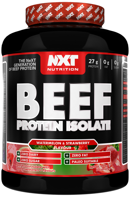 NXT Nutrition Beef Protein Isolate 1.8kg | 90g Protein Per 100g | 29 Flavours