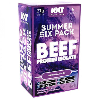 NXT Nutrition Beef Protein Isolate Summer Six Pack | 6 x 30g Sachets
