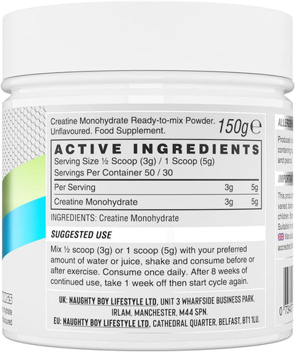Naughty boy creatine 150g - 50 servings