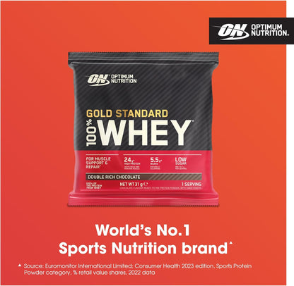 Optimum Nutrition Gold Standard 100% Whey Protein 24 Sachets | Double Rich Chocolate