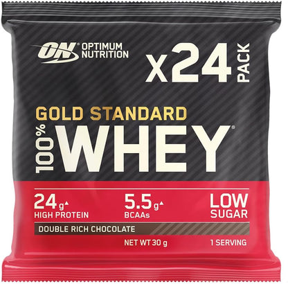 Optimum Nutrition Gold Standard 100% Whey Protein 24 Sachets | Double Rich Chocolate