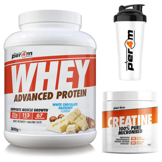 Per4m Advanced Whey Protein 2.01kg + Per4m Creatine 150g & Per4m Shaker