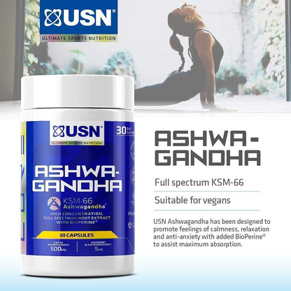 USN Ashwagandha - KSM-66 - 30 capsules