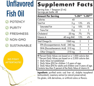 Nordic Naturals  Arctic Cod Liver Oil-1060mg Unflavoured - 237 ml. - Premium vitamins from Ultimate Fitness 4u - Just $25.99! Shop now at Ultimate Fitness 4u