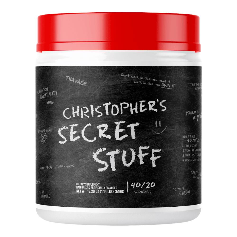 RAW nutrition CHRISTOPHER'S SECRET STUFF Pre-workout - Premium Pre Workout from Ultimate Fitness 4u - Just $44.99! Shop now at Ultimate Fitness 4u