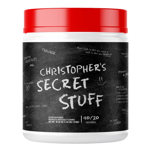 RAW nutrition CHRISTOPHER'S SECRET STUFF Pre-workout - Premium Pre Workout from Ultimate Fitness 4u - Just $44.99! Shop now at Ultimate Fitness 4u
