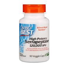 Doctor's Best High Potency Serrapeptase 120,000 SPU 90 Veggie Caps