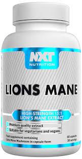 NXT Nutrition Lion's Mane 60 Capsules | 4,500mg Equivalent | 30 Servings | Vegan