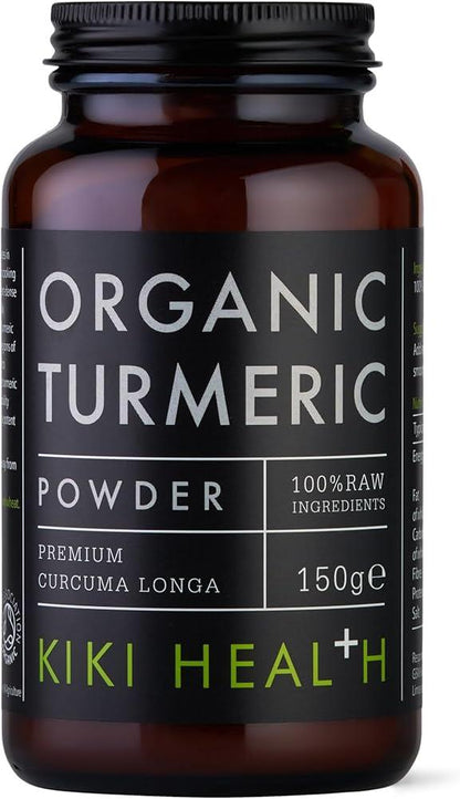 KIKI Health Organic Turmeric Powder 150g | Soil Association Certified | 2%+ Curcumin