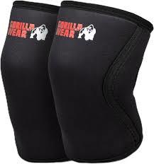 Gorilla Wear 5mm Knee Sleeves | Black | Sold in Pairs | 100% Neoprene | M–XXL