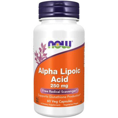 NOW Foods Alpha Lipoic Acid 250mg | 60 Veg Capsules | Antioxidant Support | Vegan