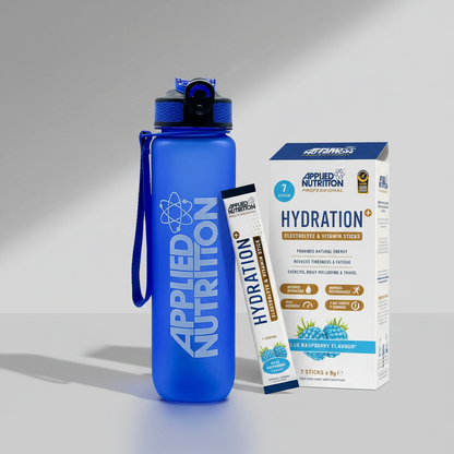 Applied Nutrition 1 Litre Water Bottle and Hydration+ Sticks 7x8g bundle