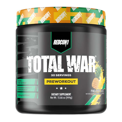 Redcon1 Total War Pre-Workout | 350mg Caffeine | 6g Citrulline | 30 Servings | 12 Flavours