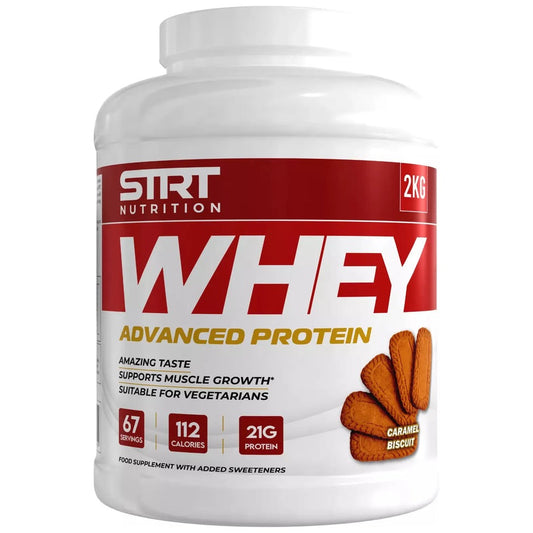 STRT Nutrition Whey Advanced Protein 2kg | 21g Protein | 66 Servings | 8 Flavours