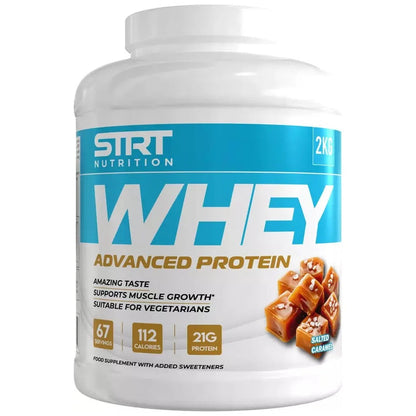 STRT Nutrition Whey Advanced Protein 2kg | 21g Protein | 66 Servings | 8 Flavours
