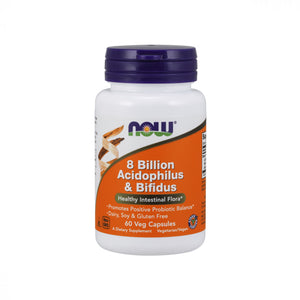 NOW Foods 8 Billion Acidophilus & Bifidus 60/120 Veg Caps - Premium Gut Health from Health Supplements UK - Just $9.99! Shop now at Ultimate Fitness 4u