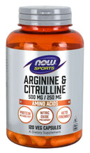 NOW Foods Arginine & Citrulline 120 Vcaps - Premium Pre Workout from Health Supplements UK - Just $19.99! Shop now at Ultimate Fitness 4u