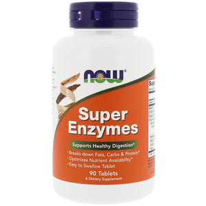 NOW Foods Super Enzymes 90 Tablets - Premium Digestive Aid from Health Supplements UK - Just $14.99! Shop now at Ultimate Fitness 4u
