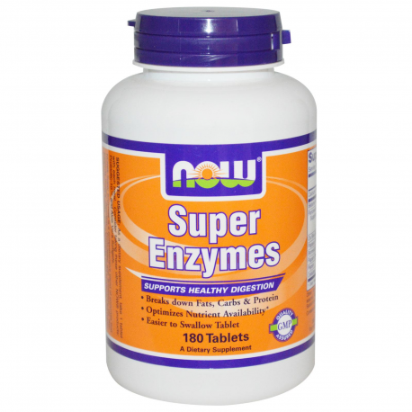 NOW Foods Super Enzymes 180 Tablets - Premium Digestive Aid from Health Supplements UK - Just $21.99! Shop now at Ultimate Fitness 4u