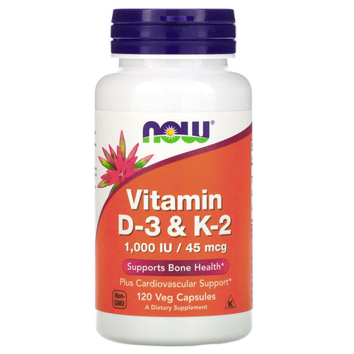 NOW Foods Vitamin D-3 & K-2 - Premium Vitamins & Minerals from Health Supplements UK - Just $9.99! Shop now at Ultimate Fitness 4u