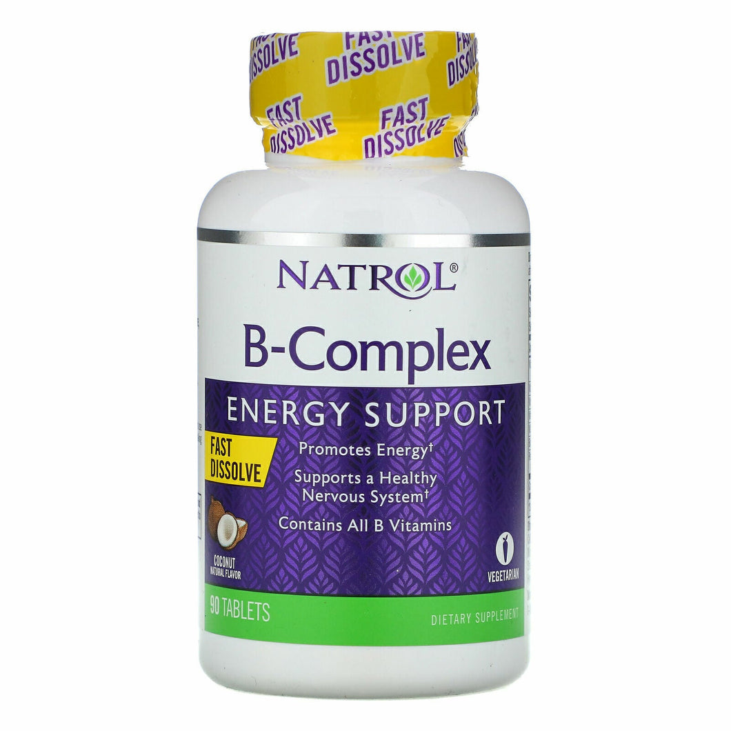 Natrol B-Complex Fast Dissolve 90's Tablets - Premium Vitamins & Minerals from Health Supplements UK - Just $9.99! Shop now at Ultimate Fitness 4u