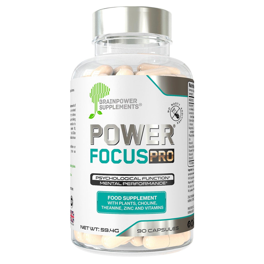 Brainpower supplements Power Focus Pro - 90 capsules - best before 11/2022 - Premium Nootropic from Health Supplements UK - Just $9.99! Shop now at Ultimate Fitness 4u