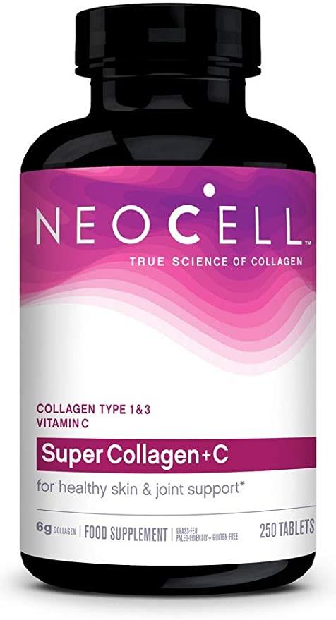 NeoCell Super Collagen + C and Vitamin + C Type 1 & 3 6,000 mg - 250 Tablets - Premium Vitamins & Minerals from Neocell - Just $29.99! Shop now at Ultimate Fitness 4u