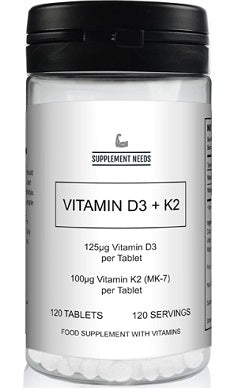 Supplement Needs Vitamin D3 + K2 (MK-7) - Premium vitamins from Health Supplements UK - Just $24.99! Shop now at Ultimate Fitness 4u