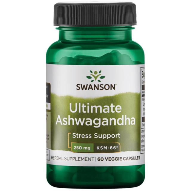 Swanson Ultra Ultimate Ashwagandha KSM-66 250mg 60 veggie capsules - Premium Health Supplement from Health Supplements UK - Just $9.99! Shop now at Ultimate Fitness 4u