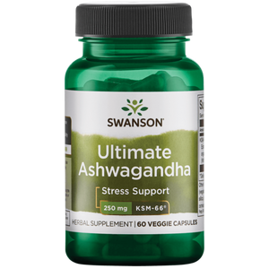 Swanson Ultra Ultimate Ashwagandha KSM-66 250mg 60 veggie capsules - Premium Health Supplement from Health Supplements UK - Just $9.99! Shop now at Ultimate Fitness 4u